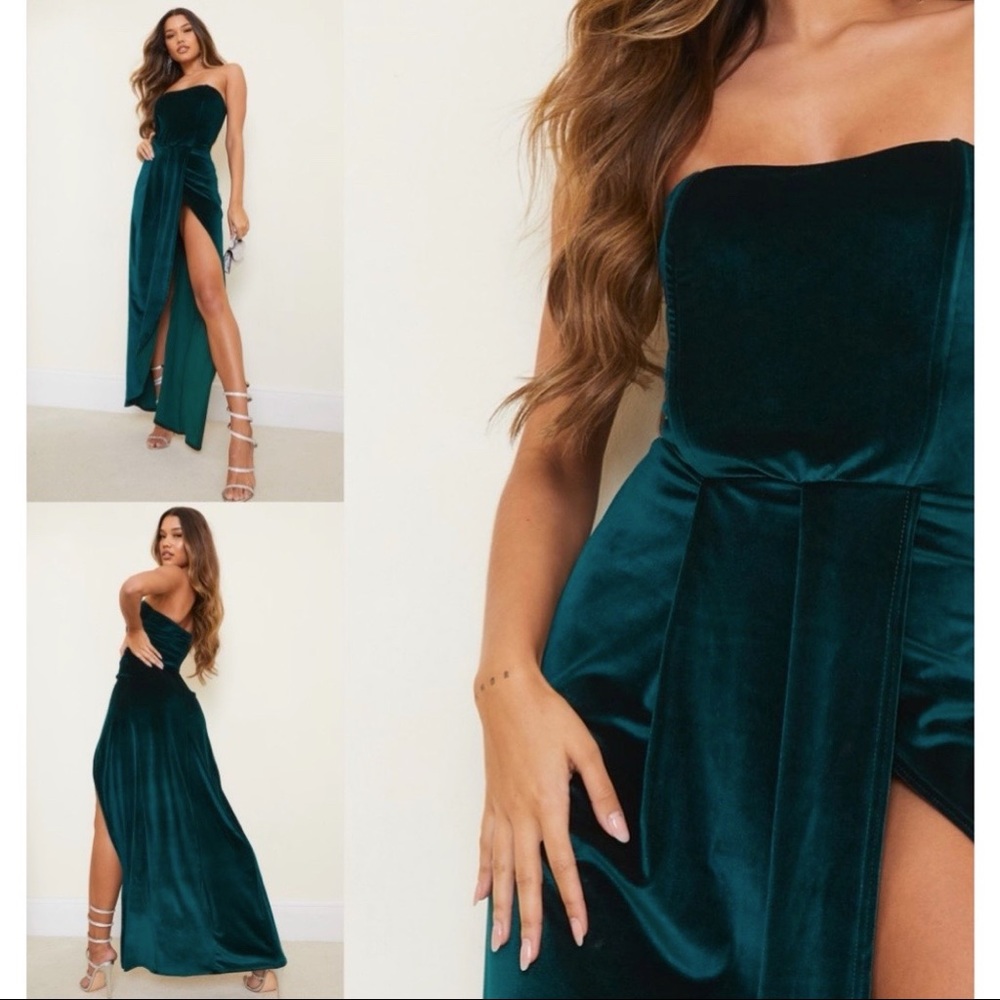 Emerald Green Velvet Dress